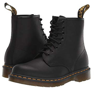 Dr. Martens 8 œillets, Rangers Femme, Noir Noir Noir Gras, 38 EU