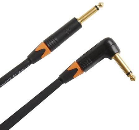 QUIK LOK - VITAMINA/C-A5 BK Jack Mono 90°/Jack Mono 5 mt, Cavo per strumenti musicali Quik Lok VITAMINA C, Connettori NEUTRIK: Jack Mono 90° / Jack Mono, Colore nero, Lunghezza 5 mt