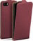 MoEx Magnetic Flip Case compatible with iPhone 5s / 5 / SE (2016) | 360° protection faux leather, Ruby