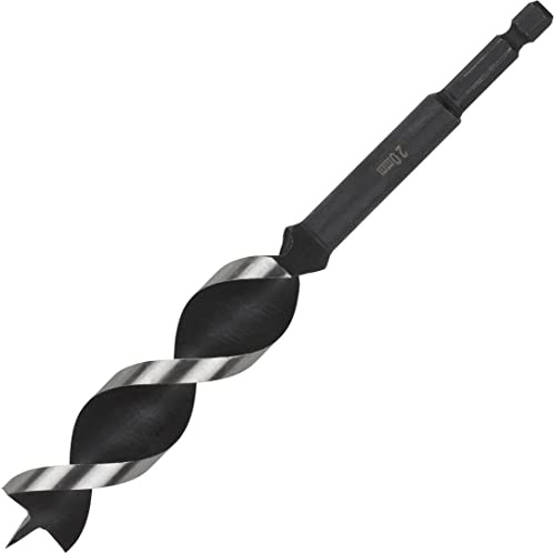 wolfcraft Holzbalkenbohrer „Speedwinder“, Sechskant-Schaft, Ø 8 mm I 7132000 I Für Bohrungen in Holzbalken mit dem Akkubohrer