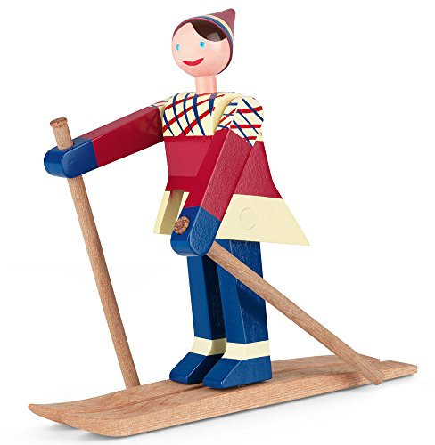 Kay Bojesen Datti Skiläufer Figuren 15.5 cm Holzfiguren Originaldesign, Multi