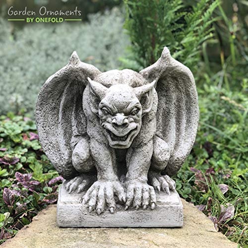 ONEFOLD - STONE WING GARGOYLE DETAILED HAND CAST GARDEN ORNAMENT/STATUE/SCULPTURE
