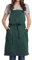 BIGHAS Adjustable Bib Apron with Long Ties for Women Men 18 Colors Chef Kitchen Cooking (Dark Green)