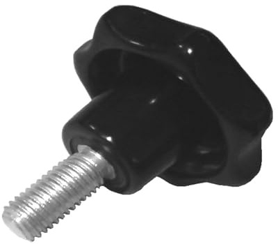 10 x Sterngriffschraube M5 x 20mm DIN6336 A schwarz Ø25