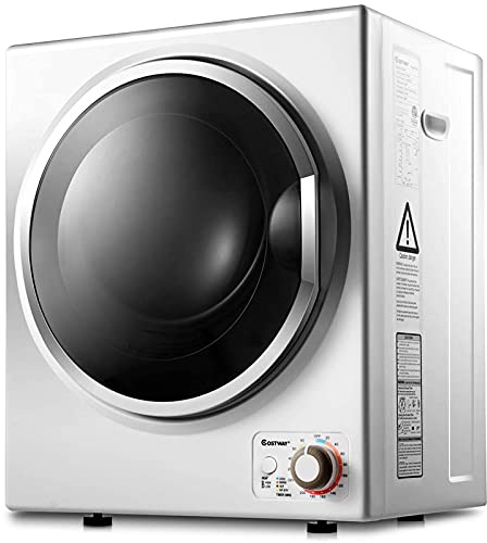 COSTWAY 1.5 Cu.ft. Portable Clothes Dryer, 850W Compact Laundry Dryer,White