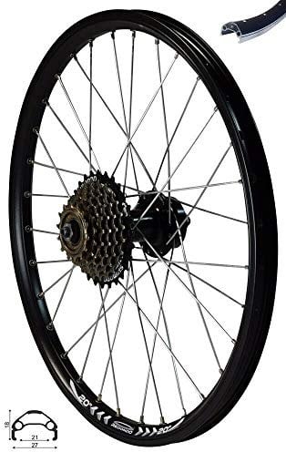 Redondo 20 Zoll Hinterrad Laufrad Felge Schwarz Disc + 7-Fach Kranz