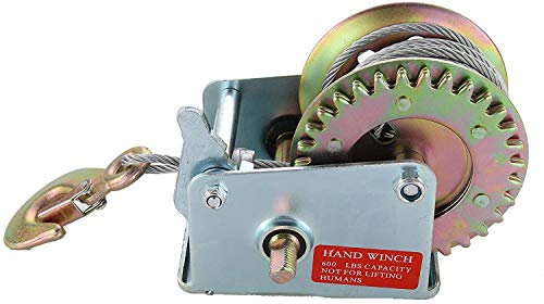 BALLSHOP Manual Hand Winch 800lbs Boat Trailer Caravan 8m 19ft Strap Marine Puller Tool