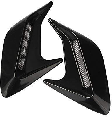 Griglia della Presa d'aria Laterale,MoreChioce 2 Pezzi ABS Universale DIY Style Copertura della Griglia per Aerazione Presa d'aria Decorativa,Nero