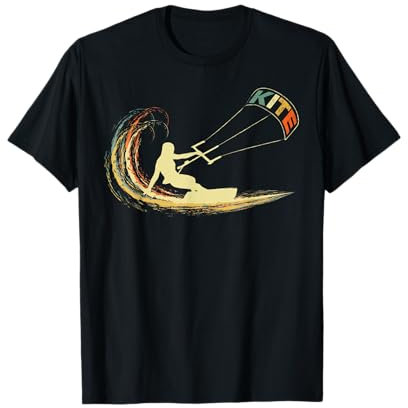 KITE Kitesurf Kiteboarding Kitesurf le Surf Ancienne Rétro T-Shirt