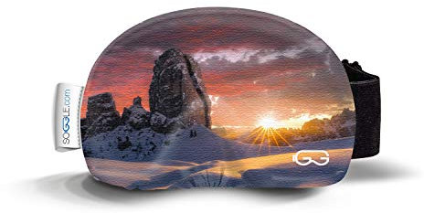 Soggle Ski Protective Microfibre Cover for Ski Goggles (One Size), Colour: Pictures Cinque Torri