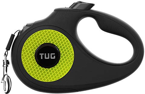 TUG 360° Tangle-Free Reflective Retractable Dog Lead for Extra Safety and Visibility at Night | Up to 5 m Length (Medium)