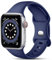 CeMiKa Compatible with Apple Watch Strap 45mm 46mm 44mm 42mm 49mm, Soft Silicone Sport Band Replacement Straps for iWatch Strap Series 10 9 8 7 6 5 4 3 2 1 SE, Women Men, Blue
