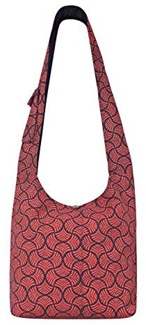 Vishes Unisex Umhängetasche Schultertasche - Tasche zum Umhängen für die Schulter Art deco Druck braun