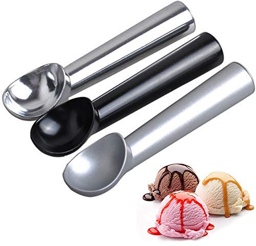 Eiskugelportionierer, NALCY 3 Stück Eisportionierer, Eisportionierer aus Aluminium, Professional Antihaft EIS Löffel Spaten für Eiscreme, Kuchen Teig, Melonenkugel, Fleischklößchen