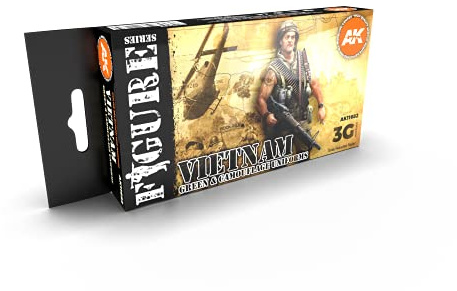 AK Interactive 3G Vietnam Green And Camouflage Colori - Plastica Modellazione Vernici e Accessori, Oggetto # AK-11682