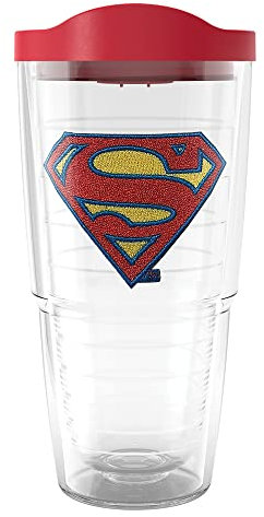 Tervis DC Comics Superman Logo Made in USA Double Walled Insulated Tumbler, 24oz, Classic