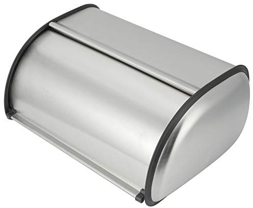 Caja de Pan, Acero Inoxidable Esmerilado Pulido Caja de Almacenamiento de Pan con Tapa Deslizante Utilizado Para el Almacenamiento de Panes Fresco Mostrador de La Cocina de Almacenamiento Cake Bin