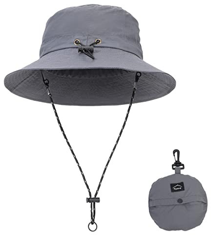 Jupsk Unisexe Chapeau de Soleil, Chapeaux de Soleil d'été en Plein air Chapeau de Pêche Pliable à Séchage Rapide pour Hommes Femmes, UPF50 + Protection Solaire Casquette de Randonnée pour Adultes