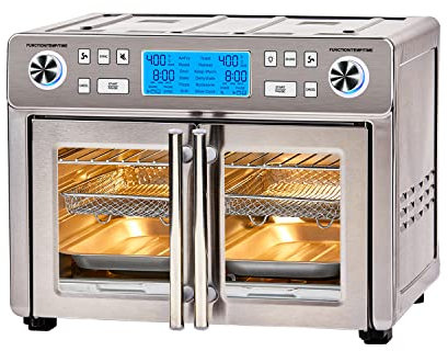 Emeril Lagasse Everyday French Door 360 Air Fryer, 25 Quart Capacity, Dual Temperature Zone Kitchen 2 Different Ways, Stainless Steel