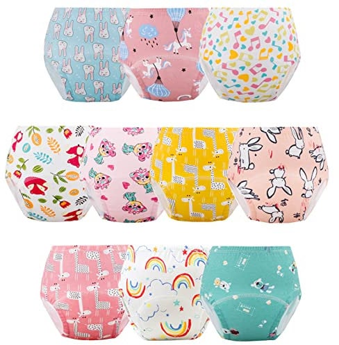 JackLoveBriefs Potty Training Pants for Girls, Learning Designs Training Underwear Pants 2-3T, 10 Packs