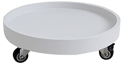 Portavaso rotondo con ruote, 30 cm, 40 cm, 50 cm, 60 cm, supporto per vasi da fiori in plastica, per spostarsi facilmente