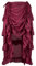 BaronHong Steampunk-Rock für Damen, Rüschen, hoch, niedrig, Outfits, Gothic, Übergröße, Piraten-Dressing (Burgunderrot, S)