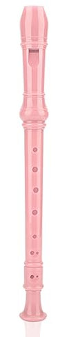 Kunststoffblockflöte, Altblockflöte, Musikblockflöte, Flöte, Sopranblockflöte, 8 Löcher, Hohe Tonhöhe, Sopranblockflöte, Flöte, ABS-Instrumente, Rohrpfeife, Kinder (Rosa)