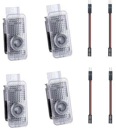 MeYuxg 4 Stück Autotür Licht Logo Projektor Unterbodenbeleuchtung Auto,Willkommen LED Licht Kompatibel mit A1/3/4/5/6/7/8/Q2/3/4/5/6/7/TT/S1/2/3/4/5/6/7/8