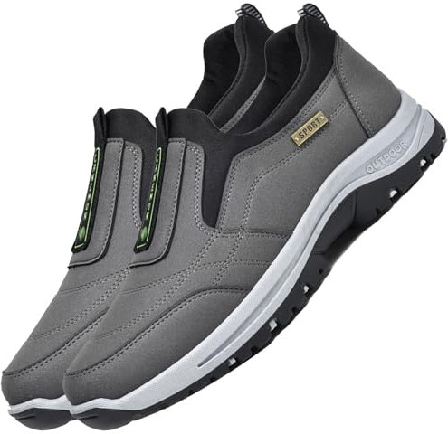 Aocase Mocasines sin Cordones para Hombre Zapatillas Casual para Hombre Sin Cordones Calzado de Walking Deportivo Bajas de Ligerasy Transpirables Zapatos de Tenis,Gris,45/275mm