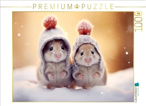 Puzzle · EIN Motiv aus dem Kalender EIN Jahr im Leben von Familie Maus | Im Januar ist es bibberkalt · 1000 Teile · Lege-Größe 64 × 48 cm · CALVENDO Puzzle