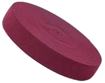 40M 20Mm 25Mm Ropa Colorida Costura Cintura Gruesa Banda Elástica Ancha Banda De Goma, Vino rojo, 25mm