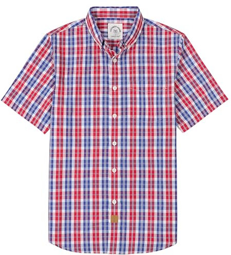 Dubinik® Chemise Homme Manches Courtes Carreaux De Travail Poche Casual Été Chemisette Homme Bouton Chemise Carreaux Homme
