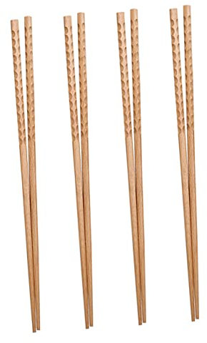 MILISTEN Cocina y Antideslizantes Madera Para Fideos 4 Pares Para Olla y Fiestas