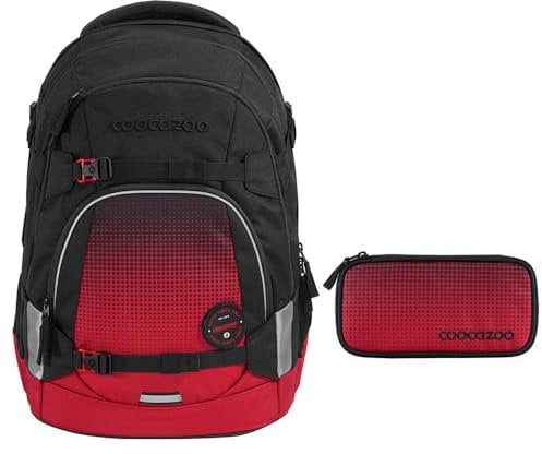 coocazoo MATE Schulrucksack-Set 2tlg inkl. Schlamperbox (Blazing Fire)