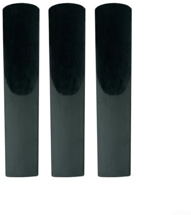 Hasaller Klarinetten-Saxophon-Blätter aus Kunststoff, langlebig, leicht zu blasen (Klarinette, 66 x 11 x 2 mm) (Altschwarz), 3 Stück, 1227816153