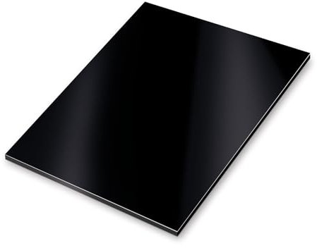 Panneau composite en aluminium noir iSecur I 15 x 20 cm I panneau en aluminium résistant aux intempéries I pour modélisme stands d’exposition signalisation bâtiment I az140