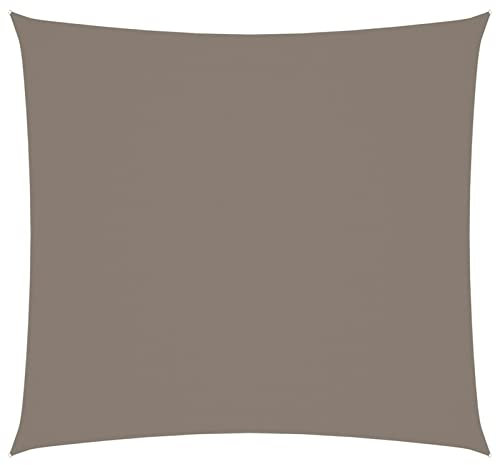 ShCuShan Sonnensegel Oxford-Gewebe Quadratisch Sonnenschutz TerrassenüBerdachung Segel Sonnenschutz Terrassenbeschattung7x7 m Taupe