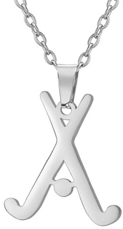 TEAMER Hockey-Halskette Anpassbarer Hockey-Ring Eishockey-Sport-Anhänger Edelstahl Einzigartiger Inspirations-Schmuck für Hockey-Liebhaber Spieler (Hockey-Halskette - Silber)
