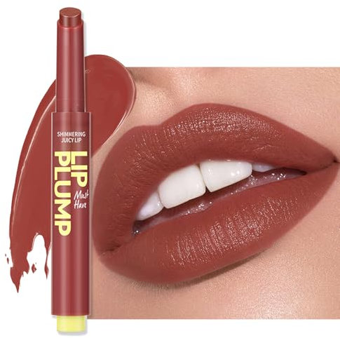 Erinde 2 in 1 Lippenstift & Lip Balm, 24 Stunden Halt Hanganhaltender Lipstick, Wasserfest Feuchtigkeitsspendend Lip Gloss, Pflegender Lippen Makeup Stick Shimmer