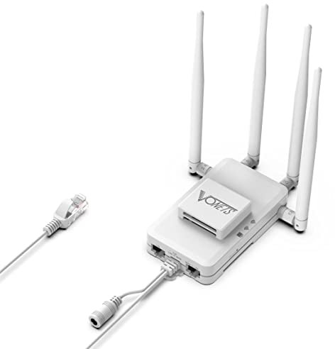 Vonets VAR1800-H Industrial Gigabit Mini Dual Band Smart WiFi Bridge/WLAN Router/WiFi auf Ethernet Adapter 1800Mbps mit 1 Kühlventilator, 2 Gigabit LAN, 1 Gigabit RJ45, PoE/DC Power Support
