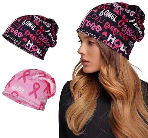 OPUHOHR 2 Stück slouchy beanie mütze pack urban damen chemo cancer kopfbedeckung mütze kappe frauen unter schal turban back under cap hijab aus baumwolle schlafmütze turban kopftuch