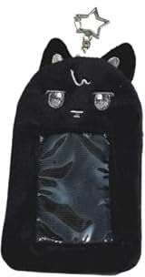 ATINY Hongjoong Seonghwa Yunho Yeosang San Mingi Wooyoung Jongho Porte-cartes photo avec porte-clés en peluche Motif chat noir