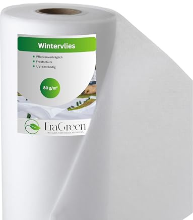 EraGreen Tejido de invierno 80g/m² 3,2 m x 20 m - Tejido protector contra heladas para plantas, tejido protector UV resistente y permeable al agua, tejido para invernadero, tejido para jardín