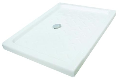 ONDÉE, Receveur de douche CERA 2, Receveur haut à poser, 90x70, Facile d'entretien, Picots antidérapants, Gré émaillé ou céramique, Livré sans bonde, Blanc