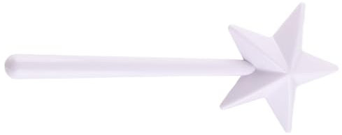 Glomora Salt and Pepper Wand Shaker Magic Fairy Star,Practical Pentagram Shape Salt Dispenser,Kitchen Accessories for Halloween and Christmas (White)