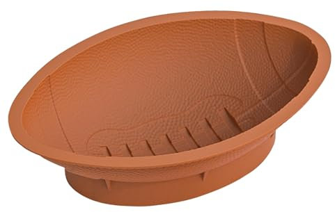 Tadoiooy Muffin Cupcake Tins Moulds, Football Cake Pan, 3D Large Silicone Cake Molds Heat Resistance Cake Pan Non-Stick Easy Release Silicone Bakeware for Baking Football Lover