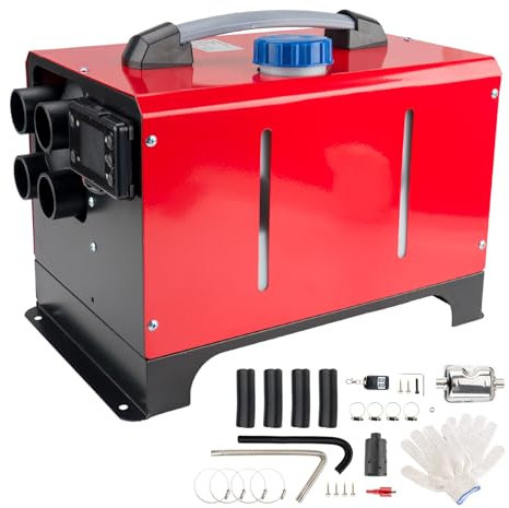 Chauffage de stationnement à air diesel 5 kW 12 V, chauffage soufflant à chauffage rapide tout-en-un avec interrupteur LCD pour camion, bateau, voiture, remorque, camping-car, camping-cars, 4 trous