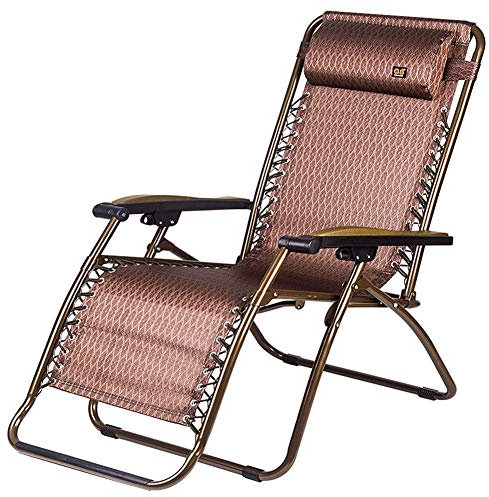 VGVSBG Lettini e poltrone reclinabili da Giardino Sedia Pieghevole Marrone Lettino Prendisole Regolabile Lettino reclinabile per Piscina da Spiaggia Patio Esterno Gia