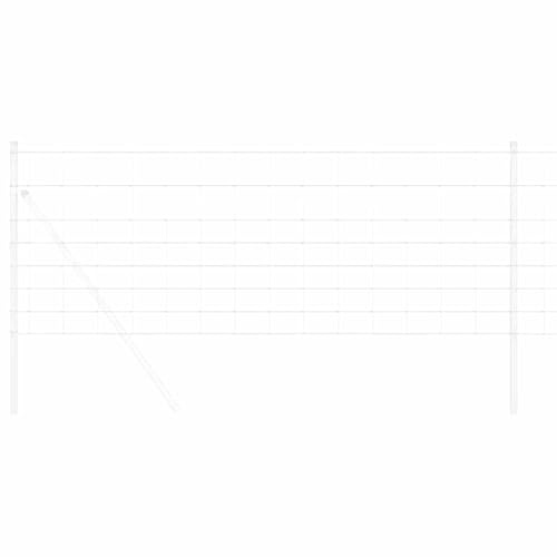 vidaXL Feldzaun Silber, Garten und Terrasse, modernes Stahlzaun für Sicherheit, robuste Grundstücksgrenze, rechteckige Landschaftsverschönerung