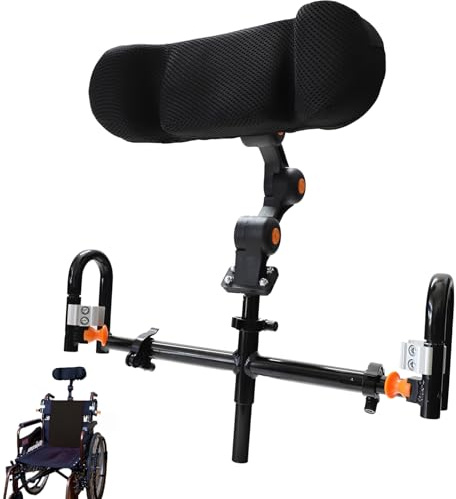 Cozyara Verstellbare Rollstuhl Kopfstütze – Ergonomische Kopfstütze für Rollstühle Nackenstütze für Senioren und Menschen mit Behinderung für Universell Rollstühle